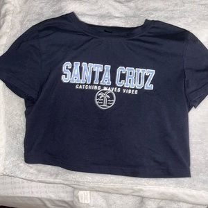 SANTA CRUZ navy crop top